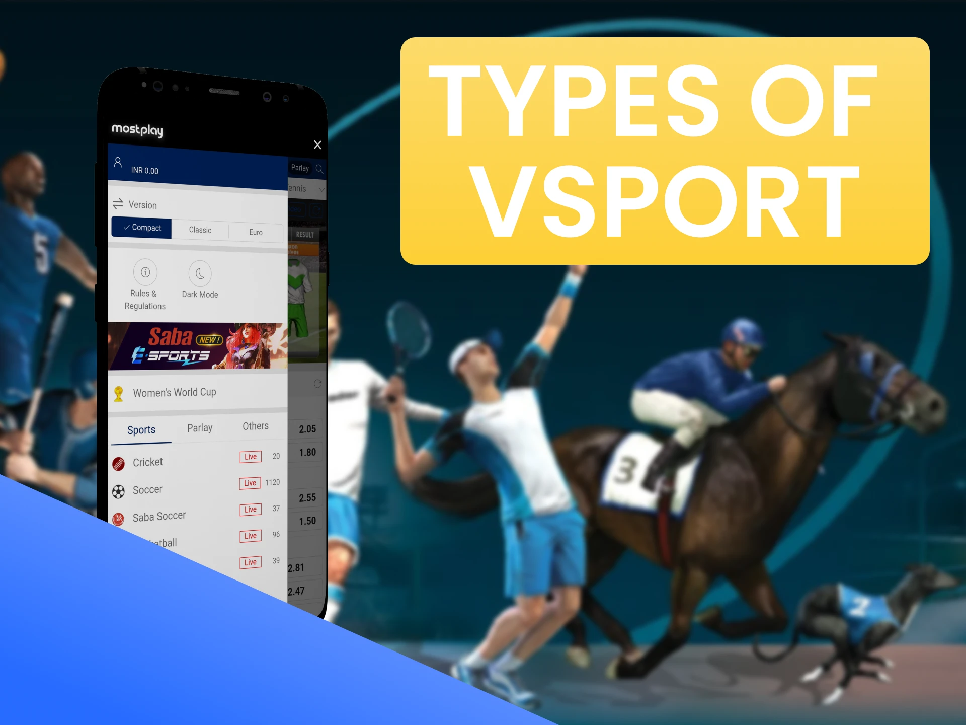 Find out which virtual sports events you can bet on Mostplay.