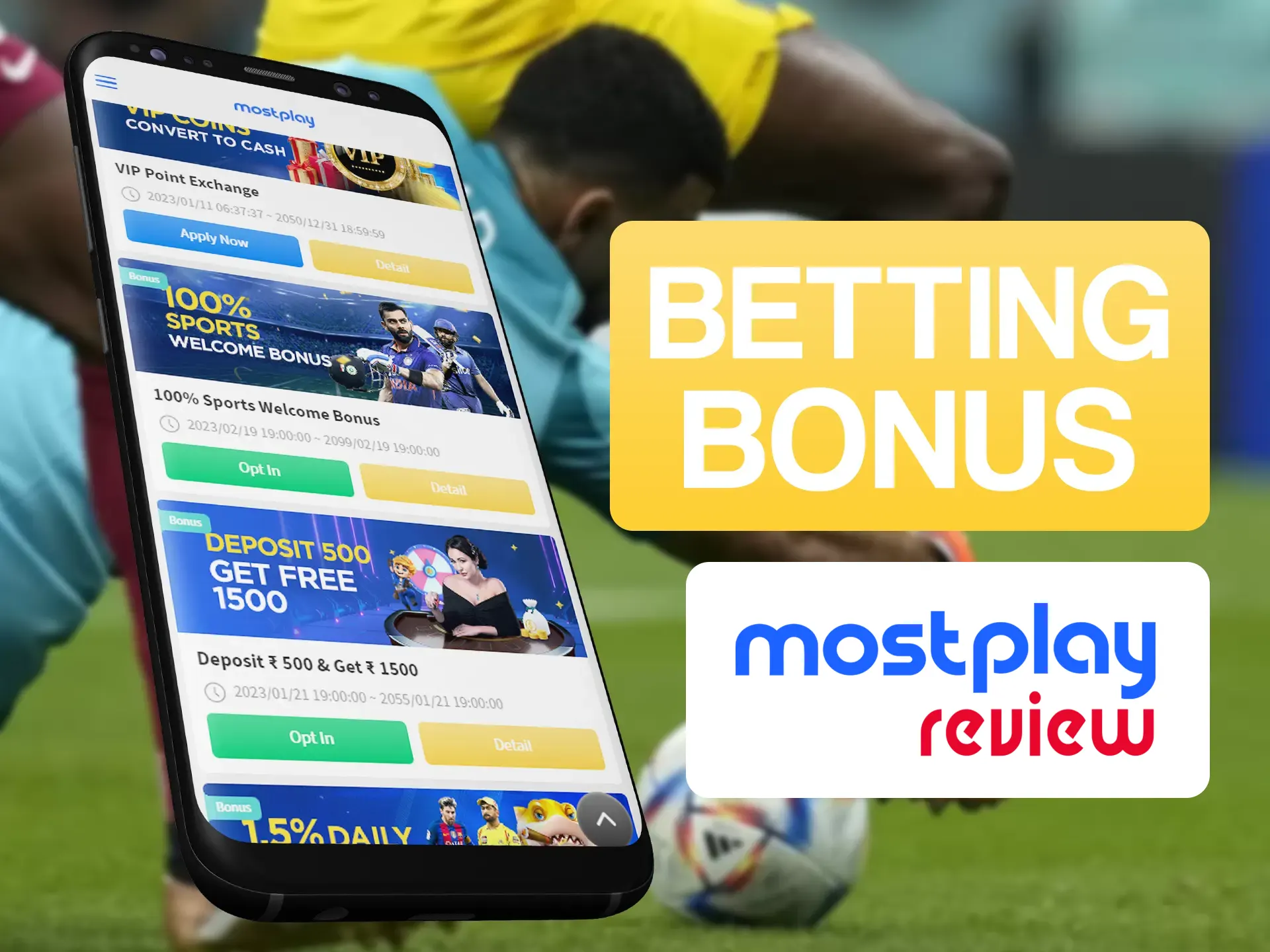 Double your money on a bet with the Mostplay betting bonus.
