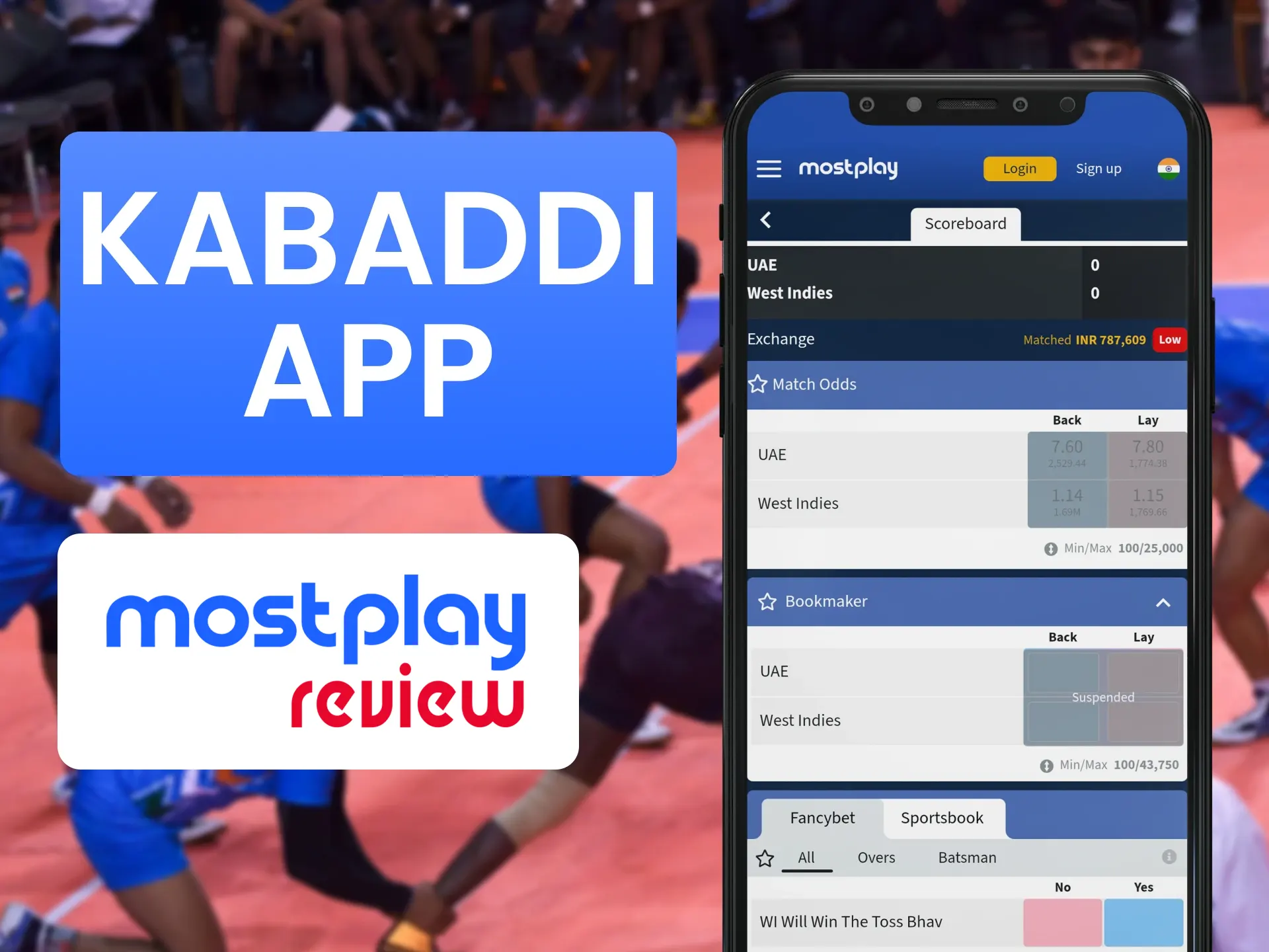 Kabbadi is a great sport to watch and bet in a live format at Mostplay.
