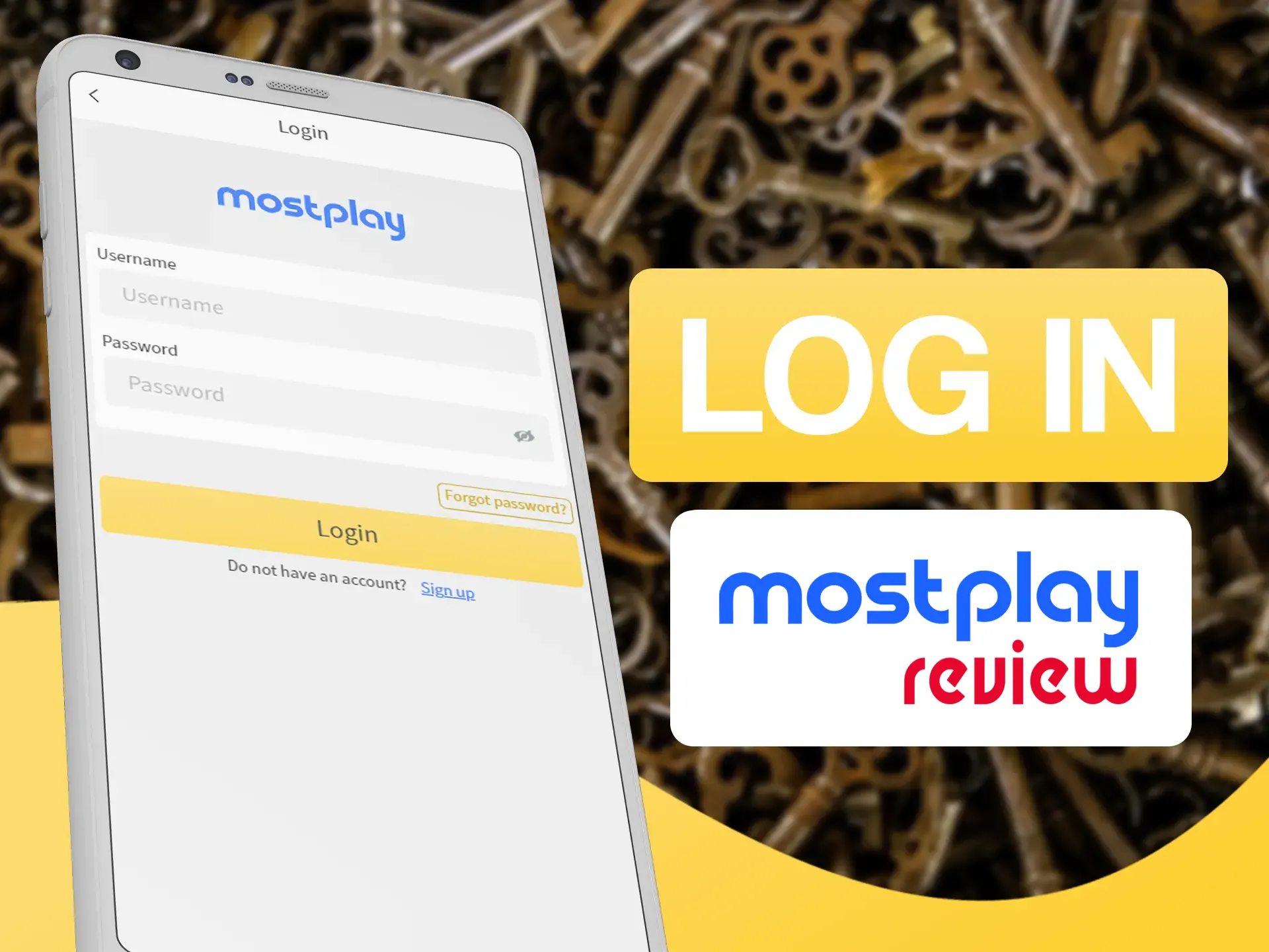 Login in the Mostplay app with your account.