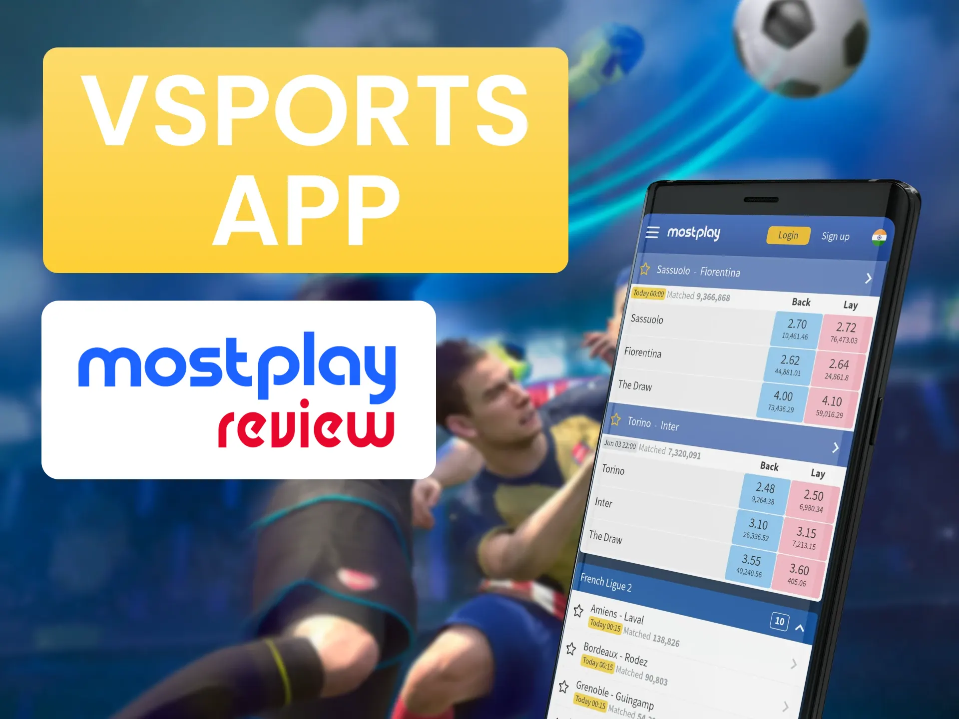Make bets on virtual sports using the special Mostplay app.