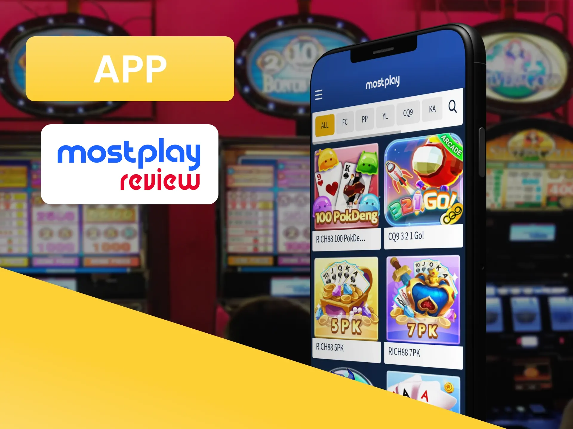 Play Arcade games through the Mostplay app.
