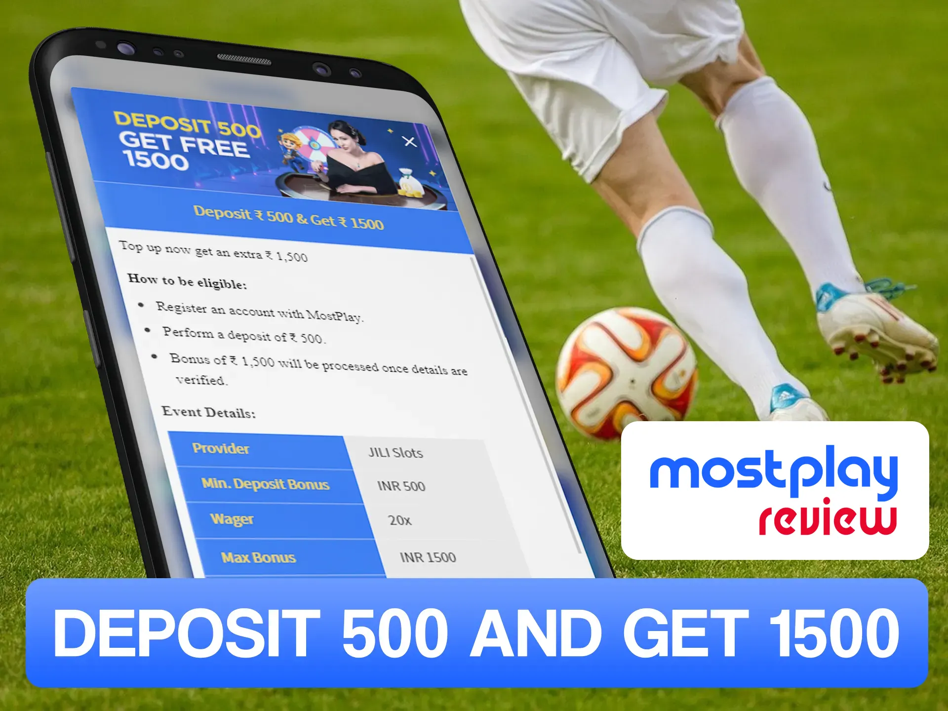 Get your Mostplay deposit after succesfull deposit.