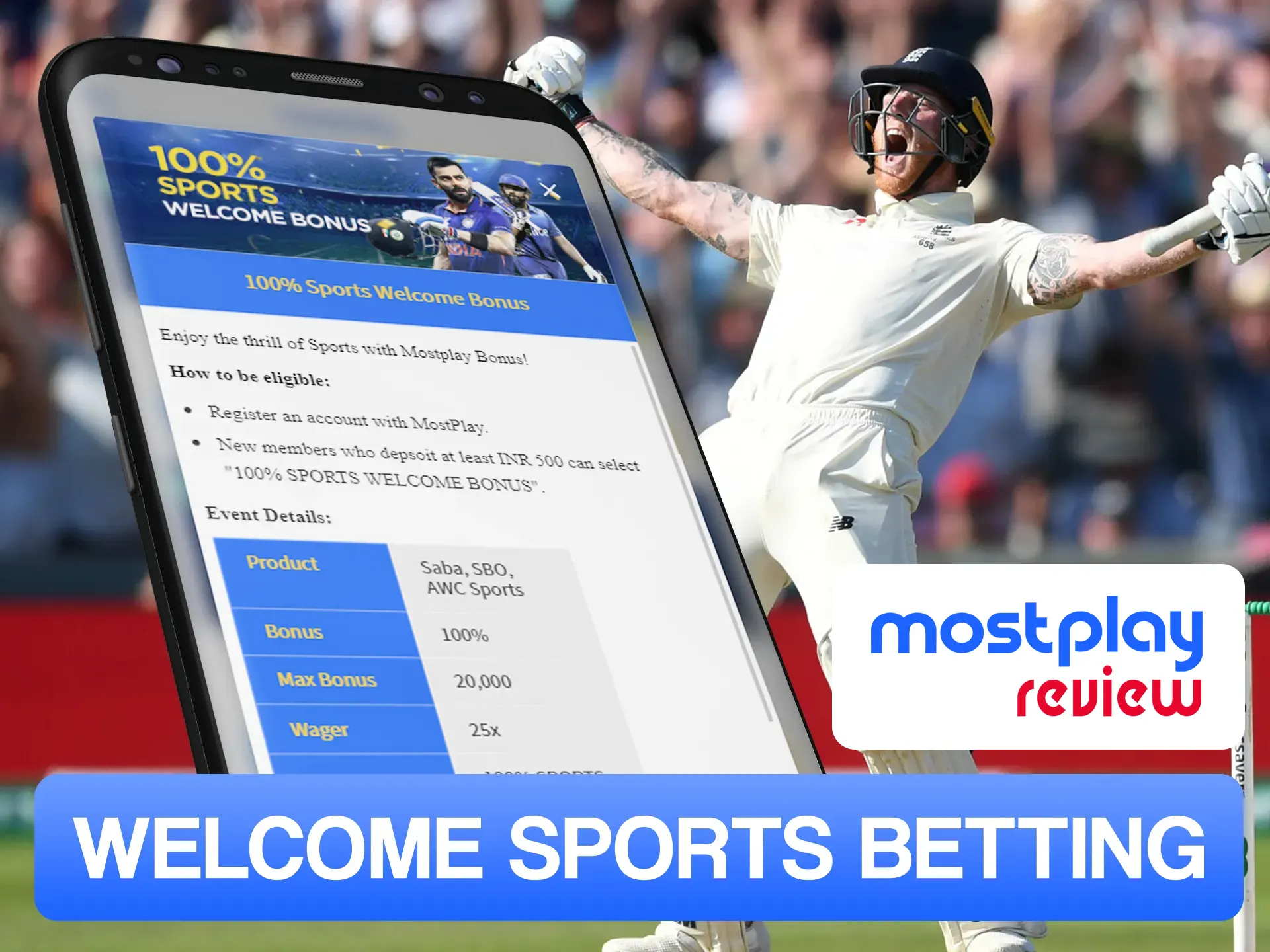 Watch and bet on sports and get Mostplay sports bonus.