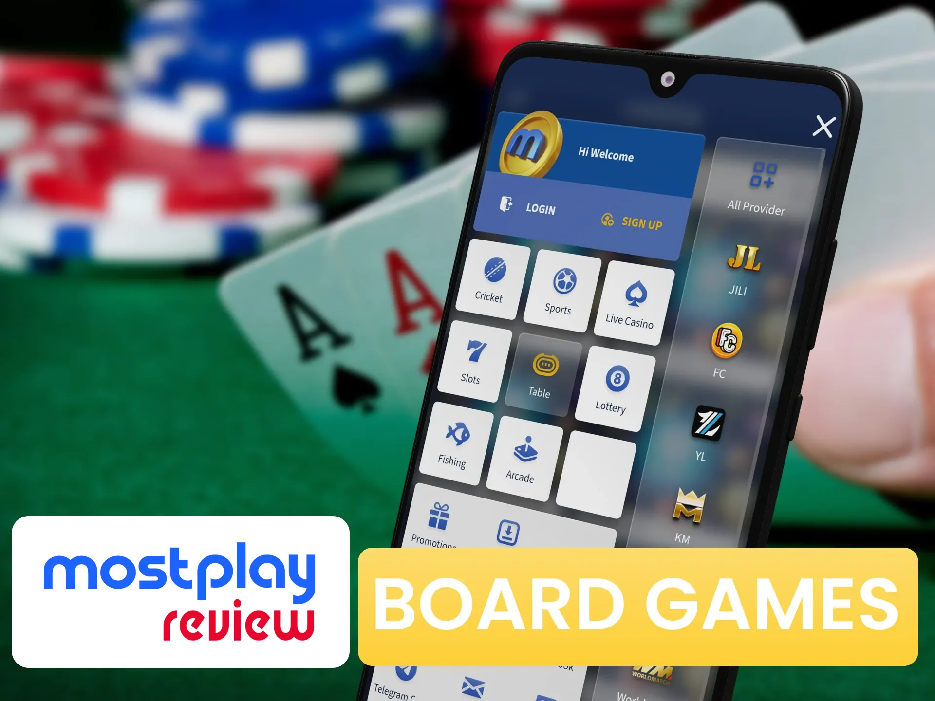 Play board games at Mostplay casino with real people.