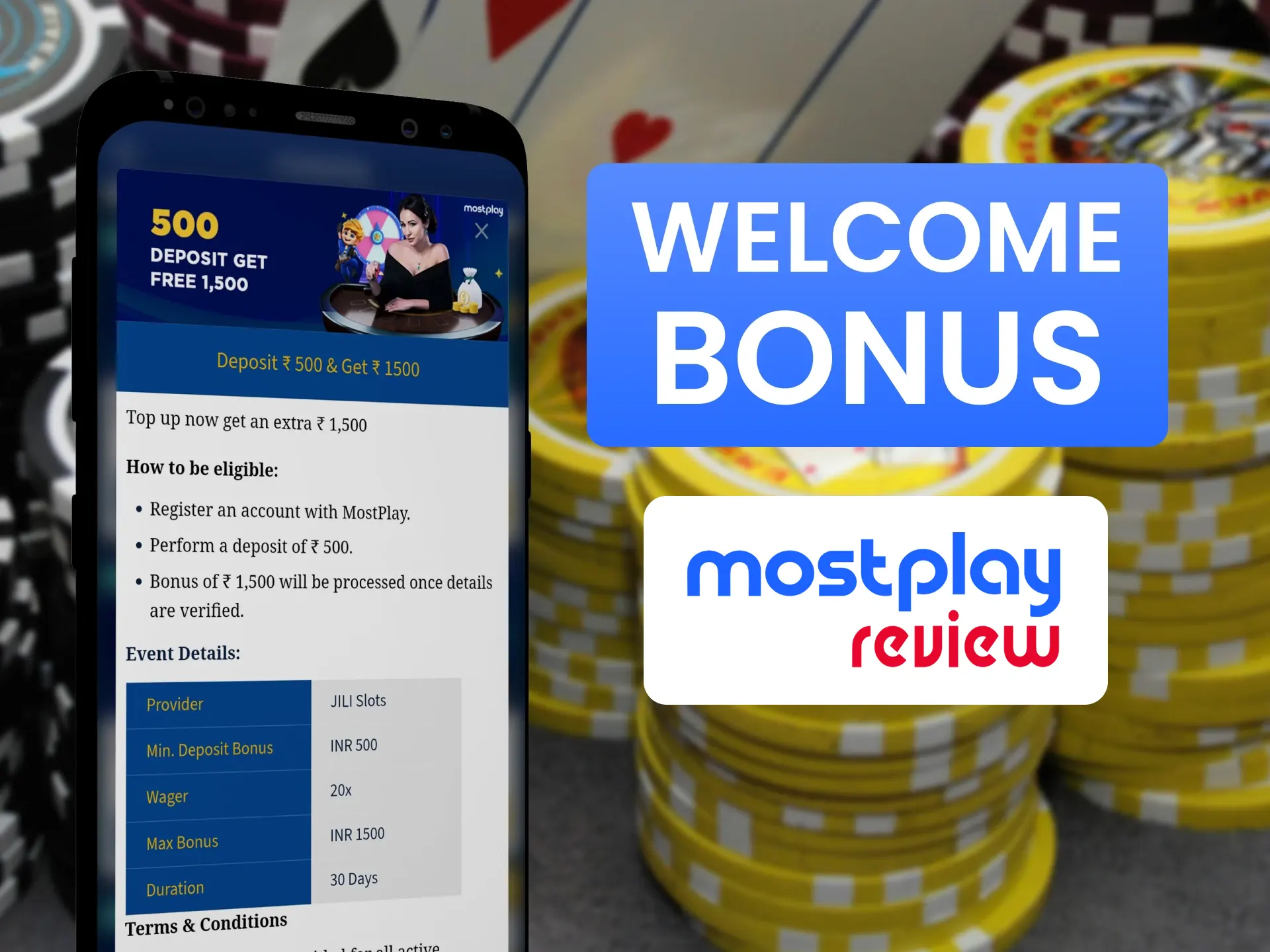 Get your welcome bonus after a successful deposit at Mostplay.