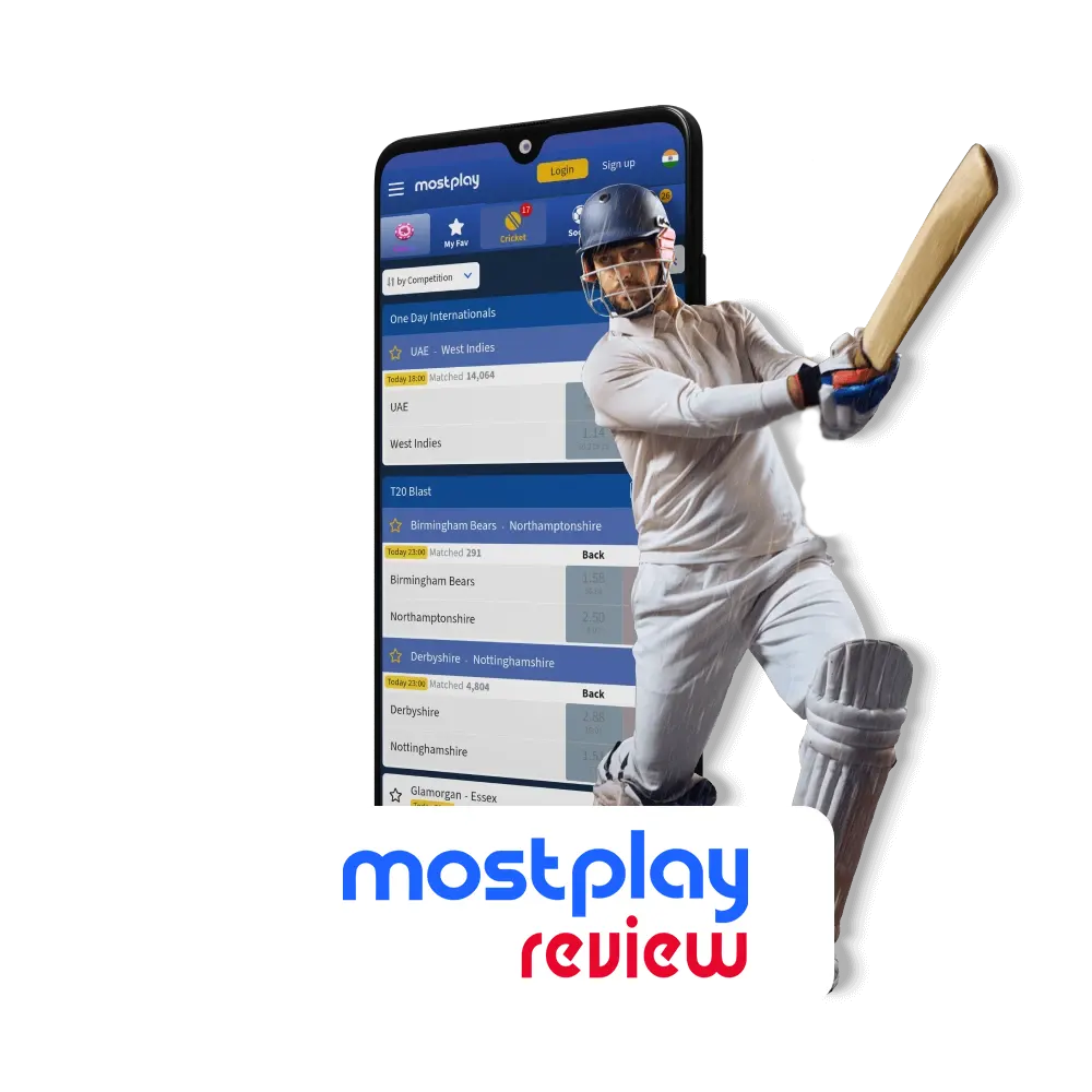 To bet on Mostplay choose Cricket.