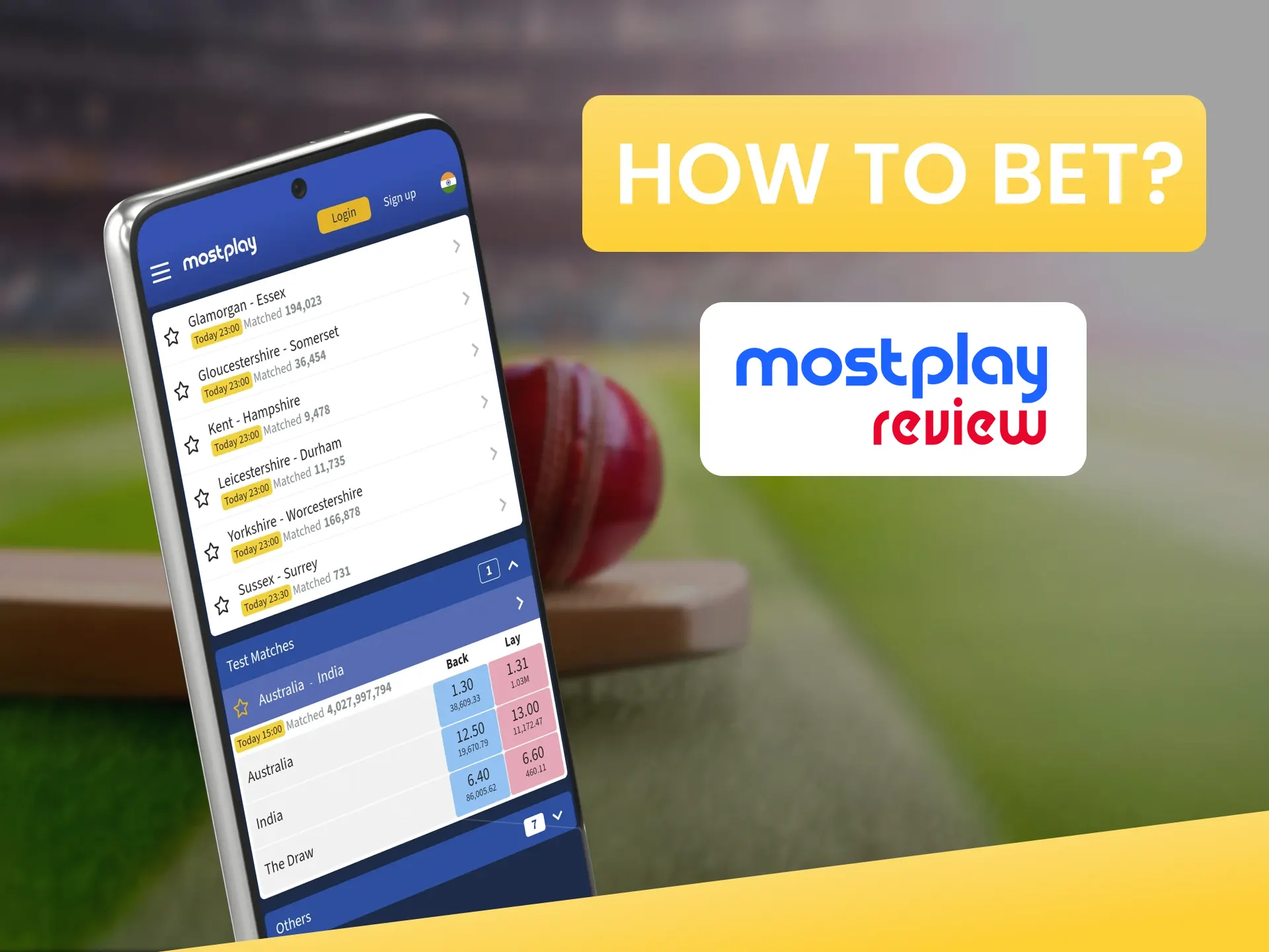We will tell you how to bet on Cricket on Mostplay.