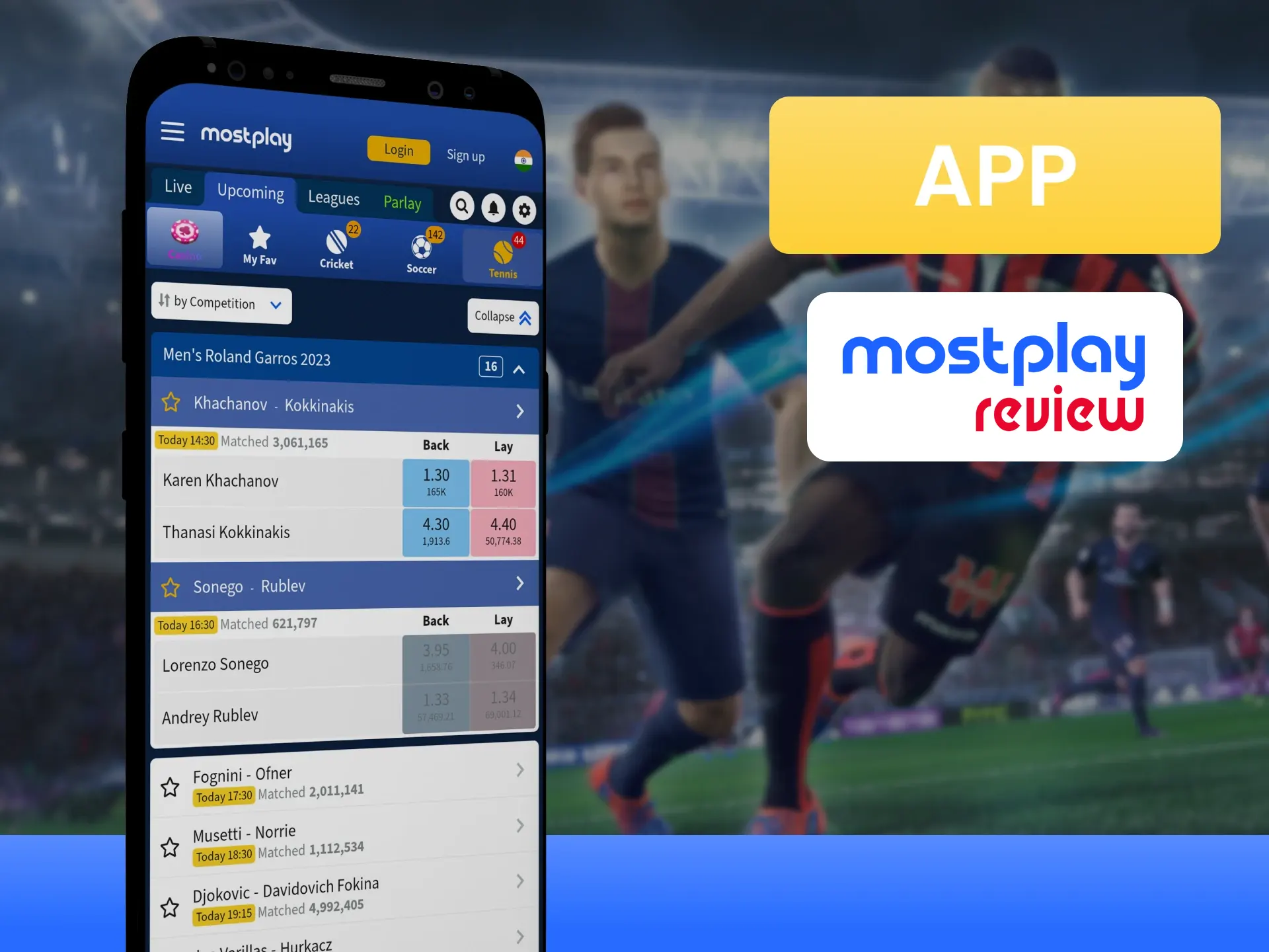 Use your smartphone to bet on Fantasy Sport.