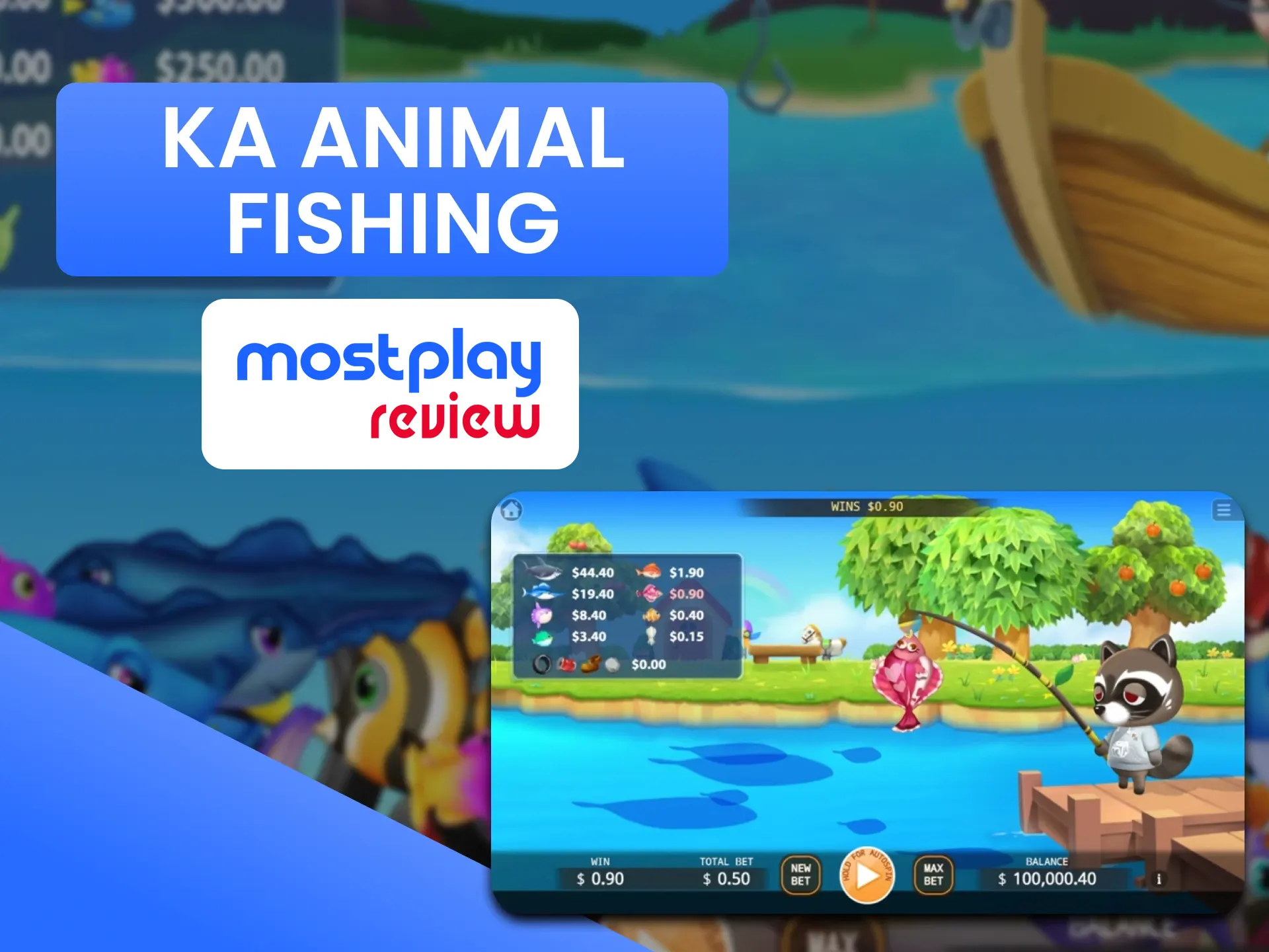 Play the Animal Fishing game on the special Mostplay page.