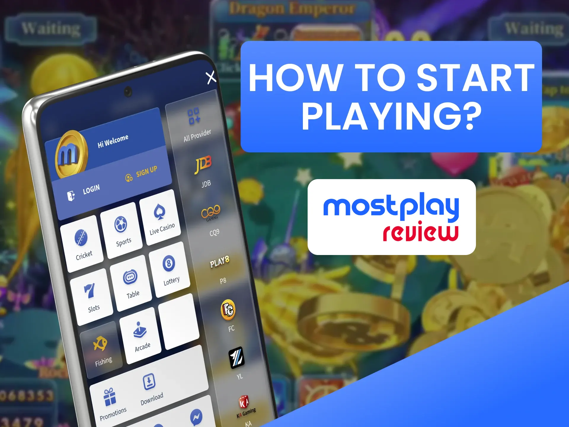 Select the Fishing section for games on Mostplay.