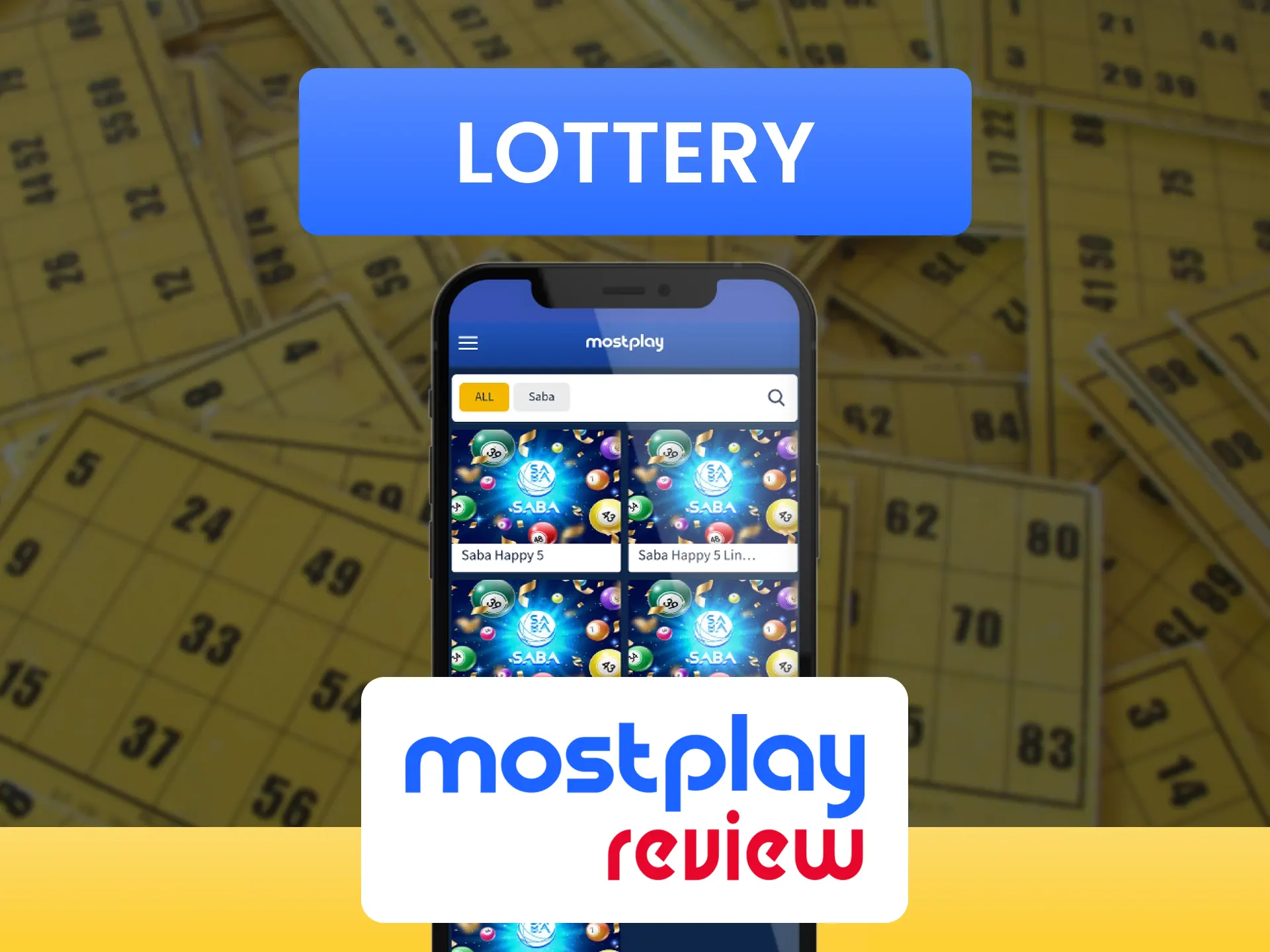 Play lottery games in a live format at the Mostplay casino.