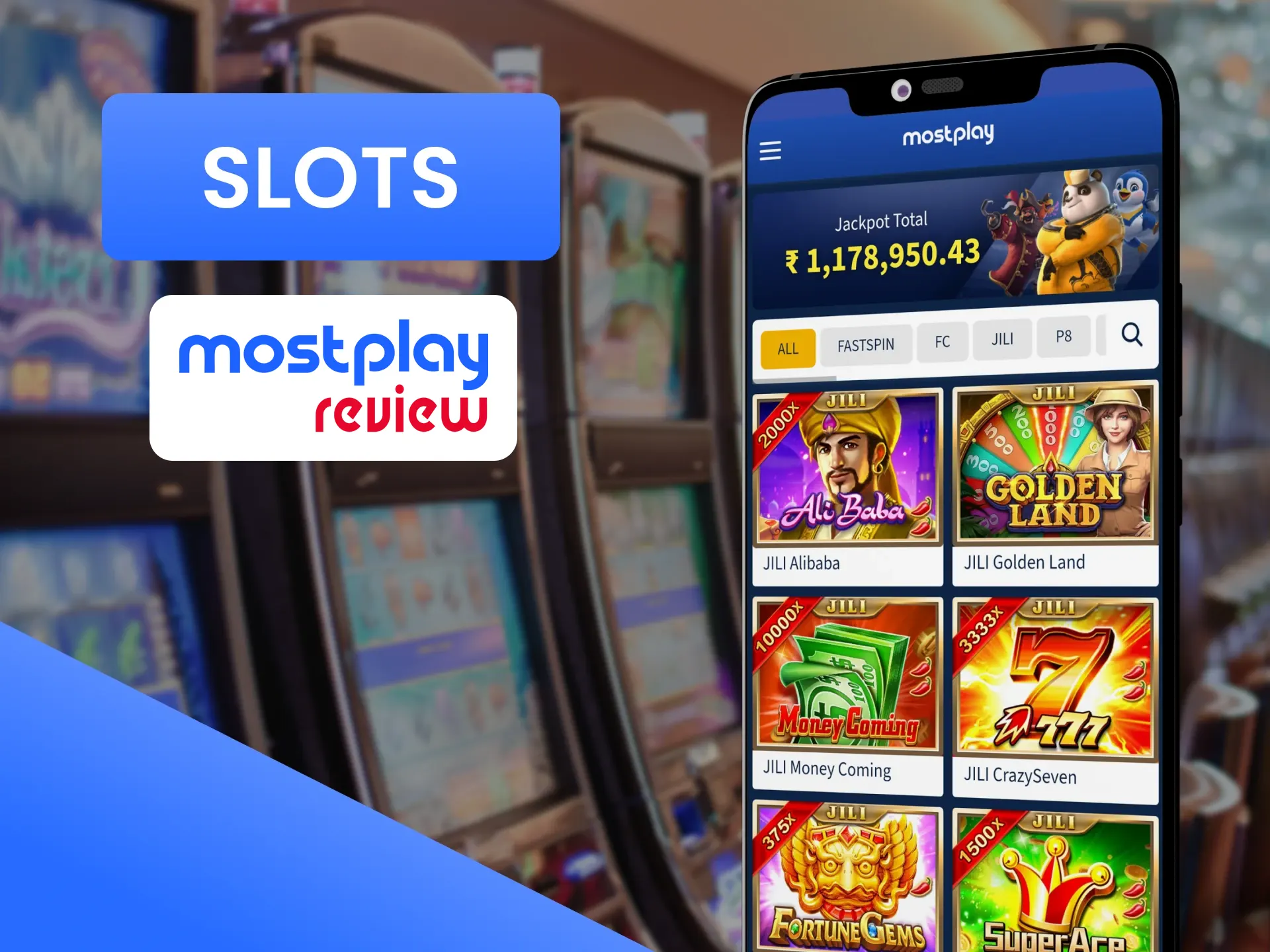Search for new slots on the Mostplay live casino page.