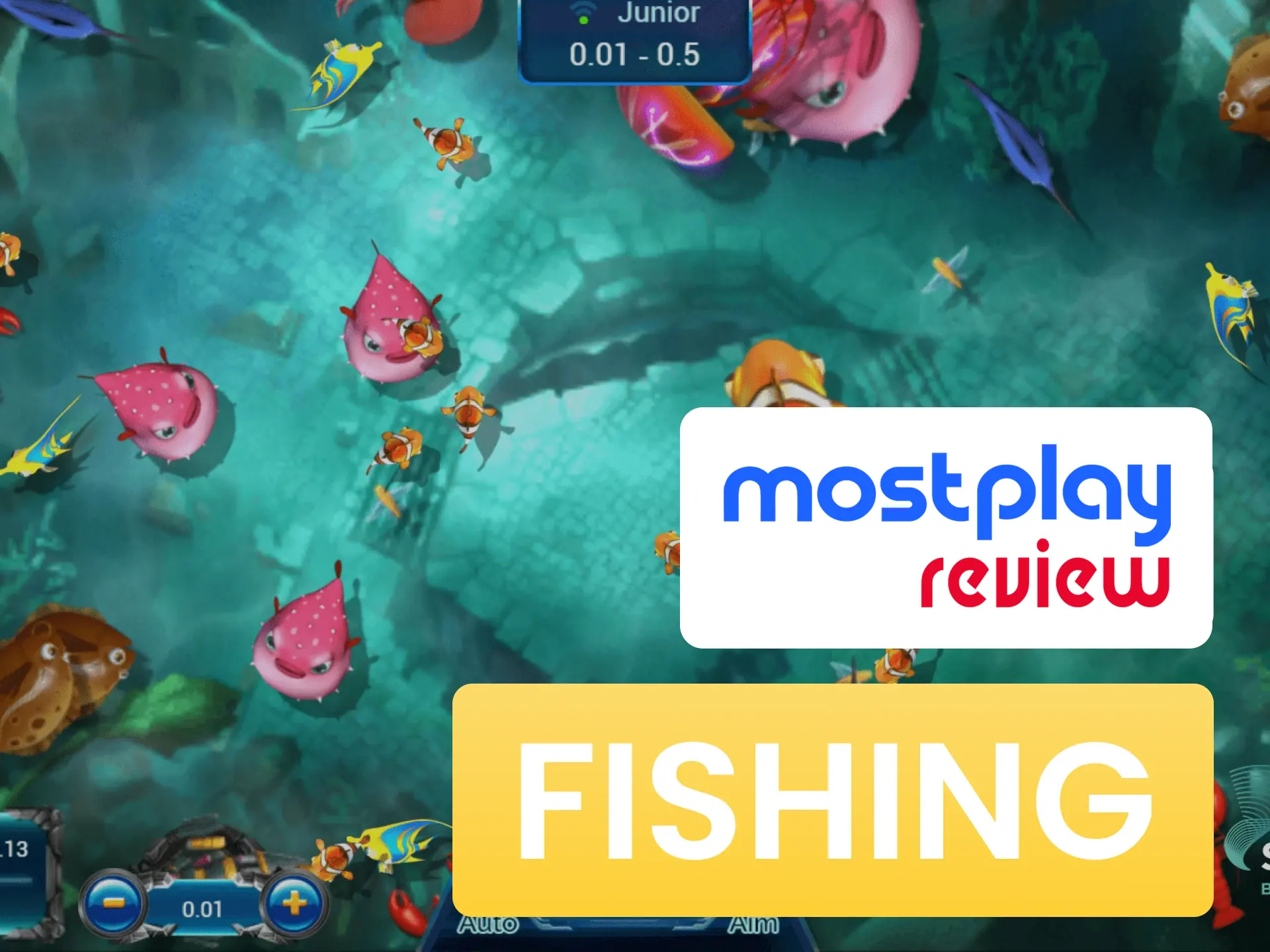 Try fishing games at the Mostplay casino.