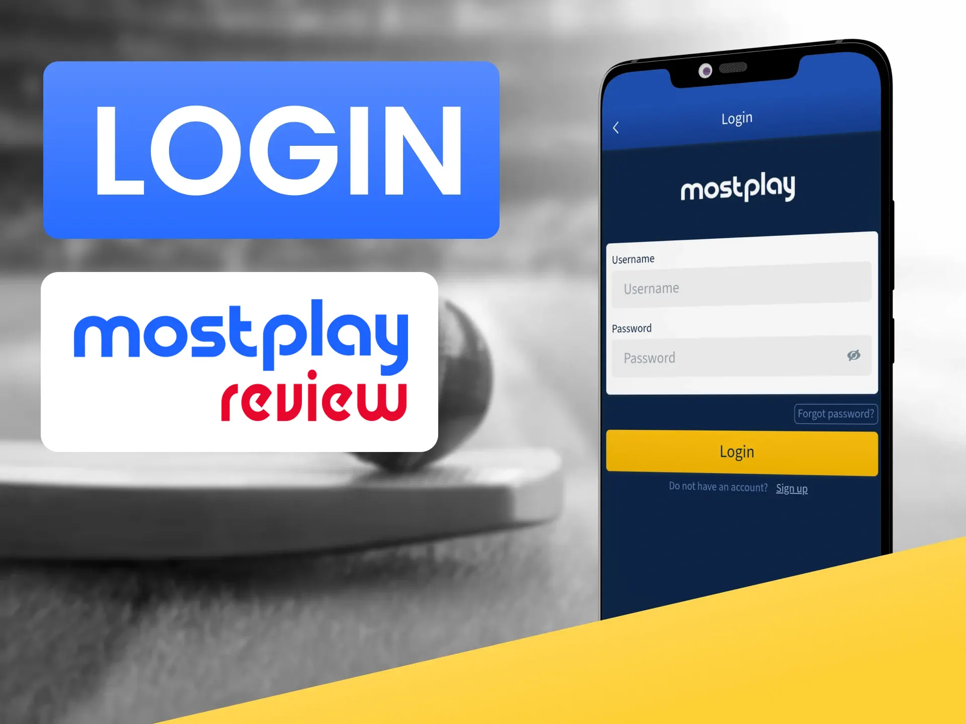 Log in using your Mostplay account.