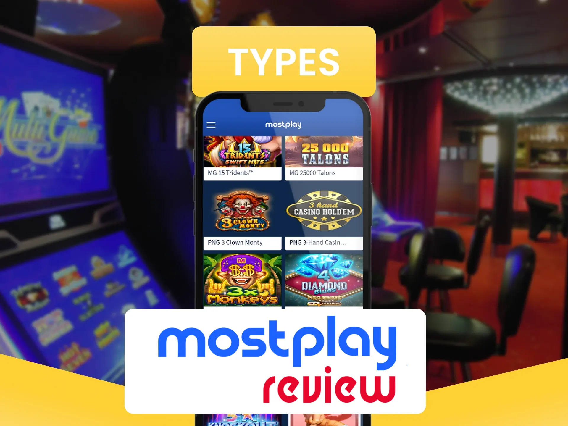 Find out what types of Slots are on Mostplay.