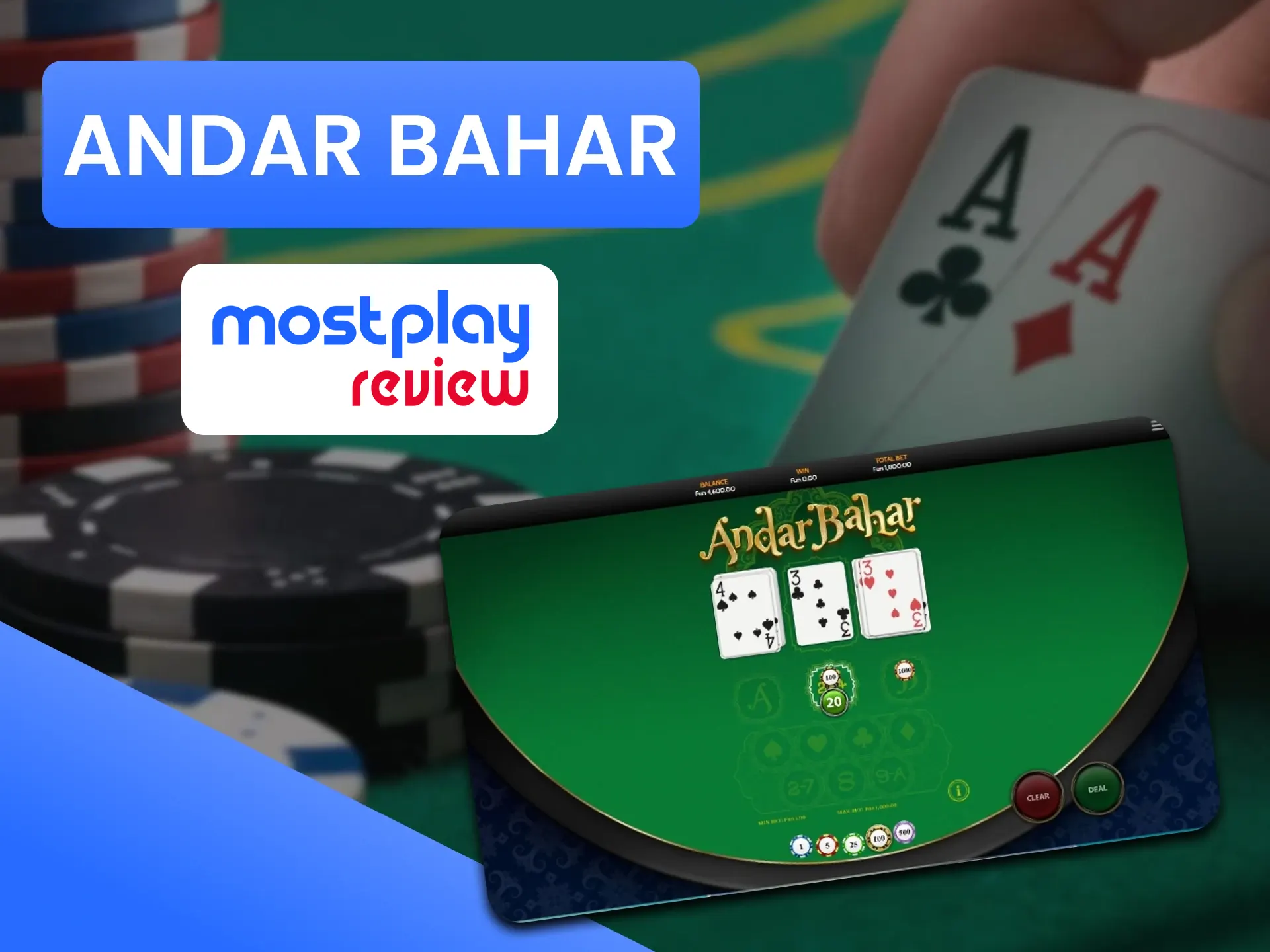 Choose Andar Bahar for casino games at the Mostplay.