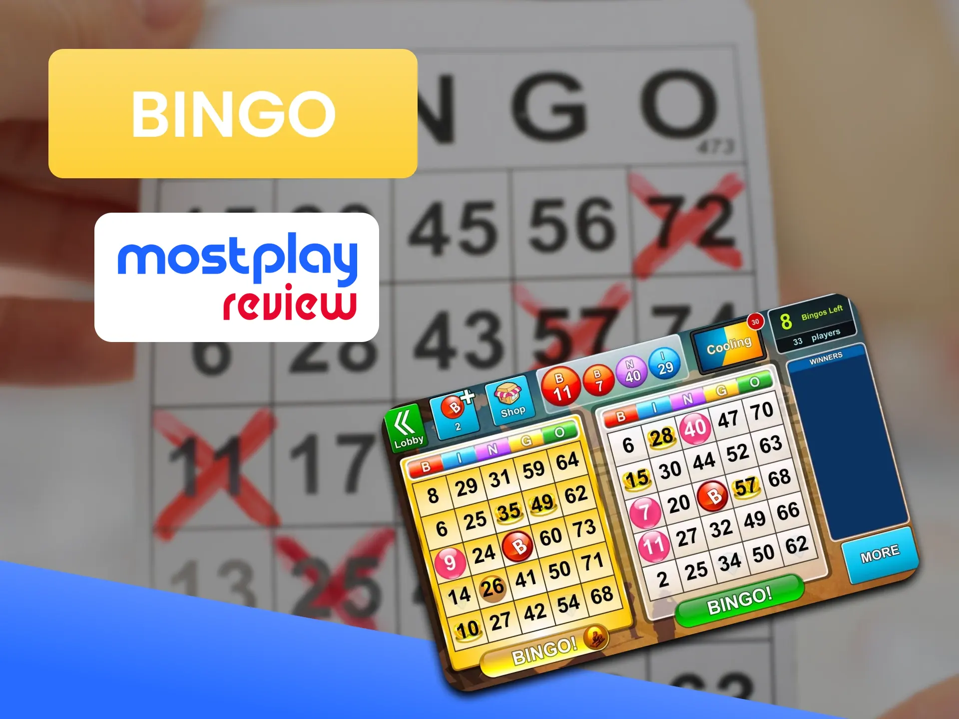 Play bingo games at the Mostplay casino.