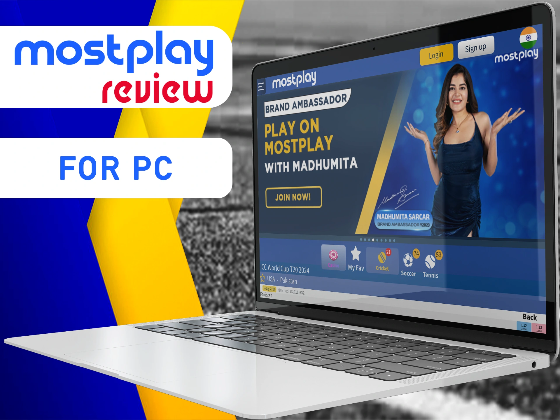 You can use the Mostplay PC version of the website on any computer.