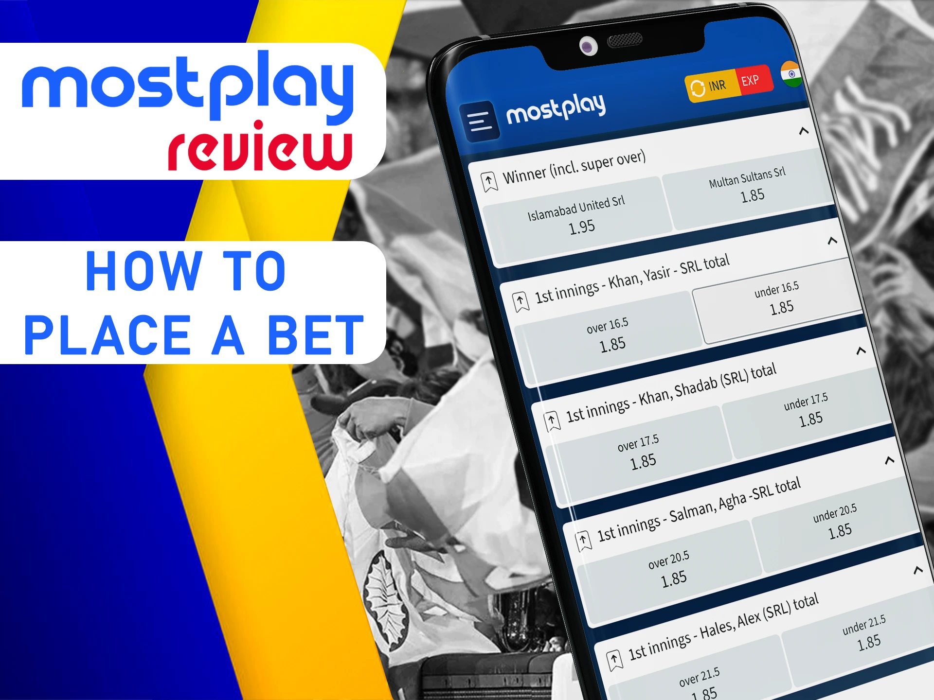 It's easy to place bets at Mostplay.