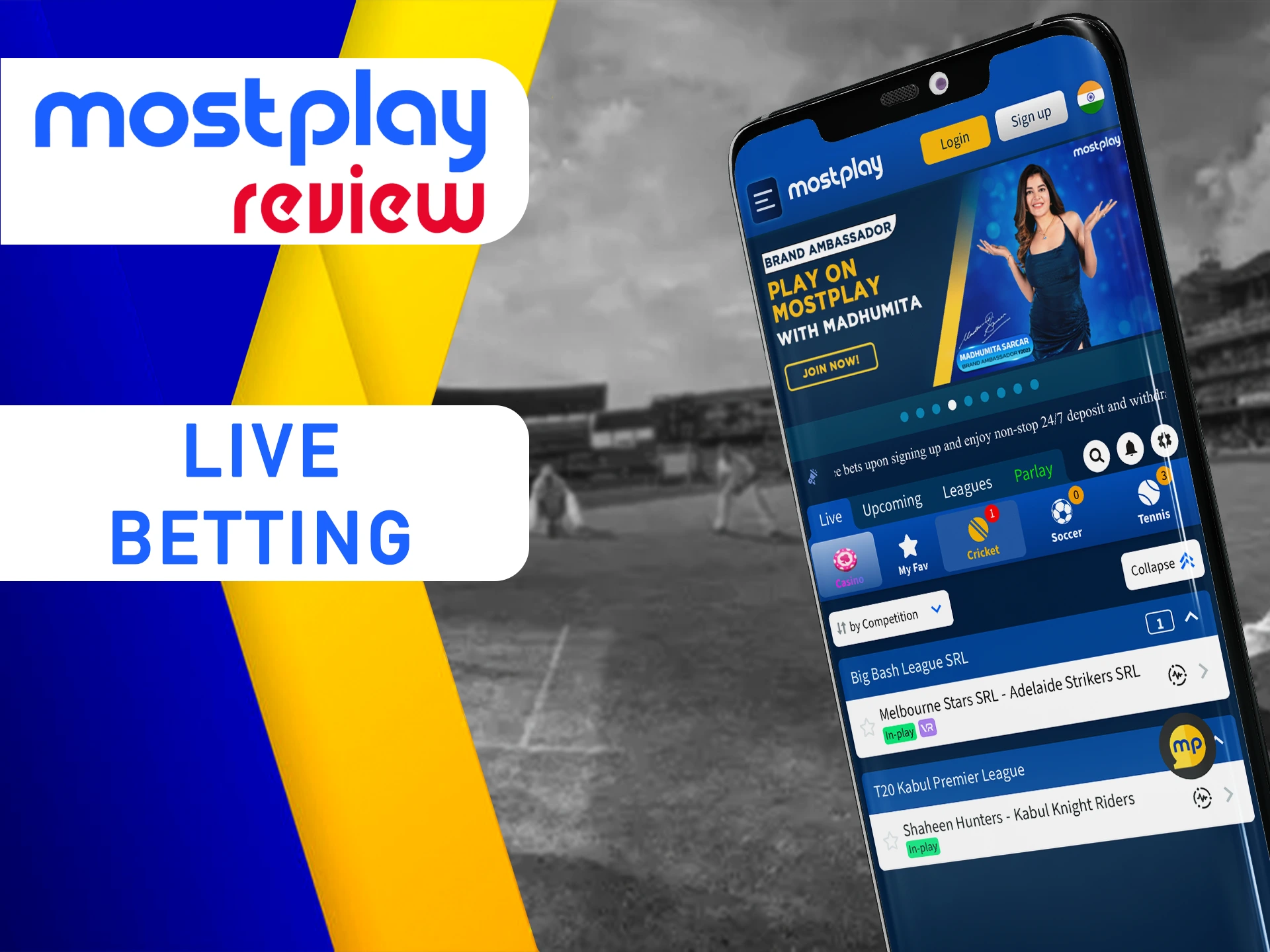 Watch and bet on sports in a live format at Mostplay.
